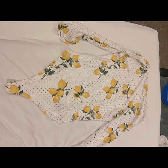 Forever 21 Lemon Body-suite with polka dots - Picture 2 of 2